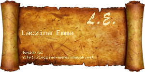 Laczina Emma névjegykártya
